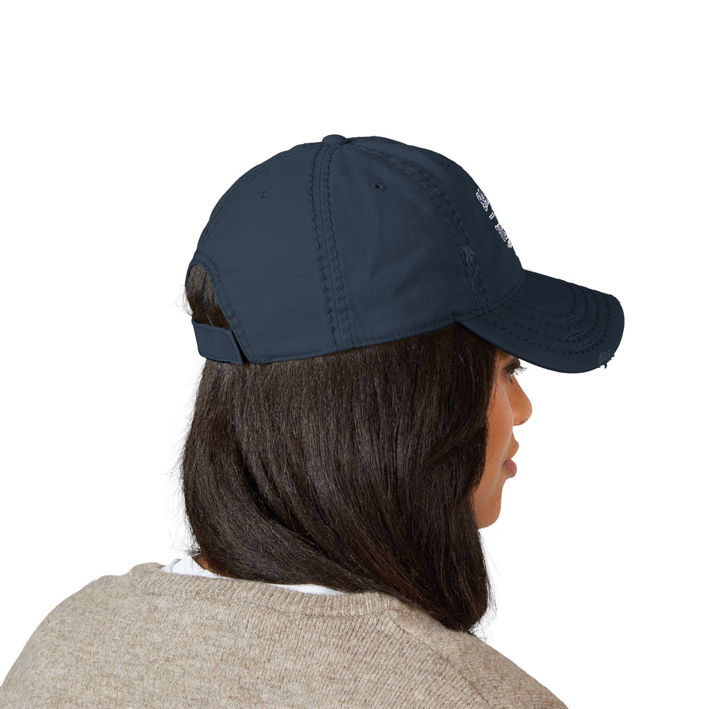 Salty Veins Embroidered Distressed Dad Hat