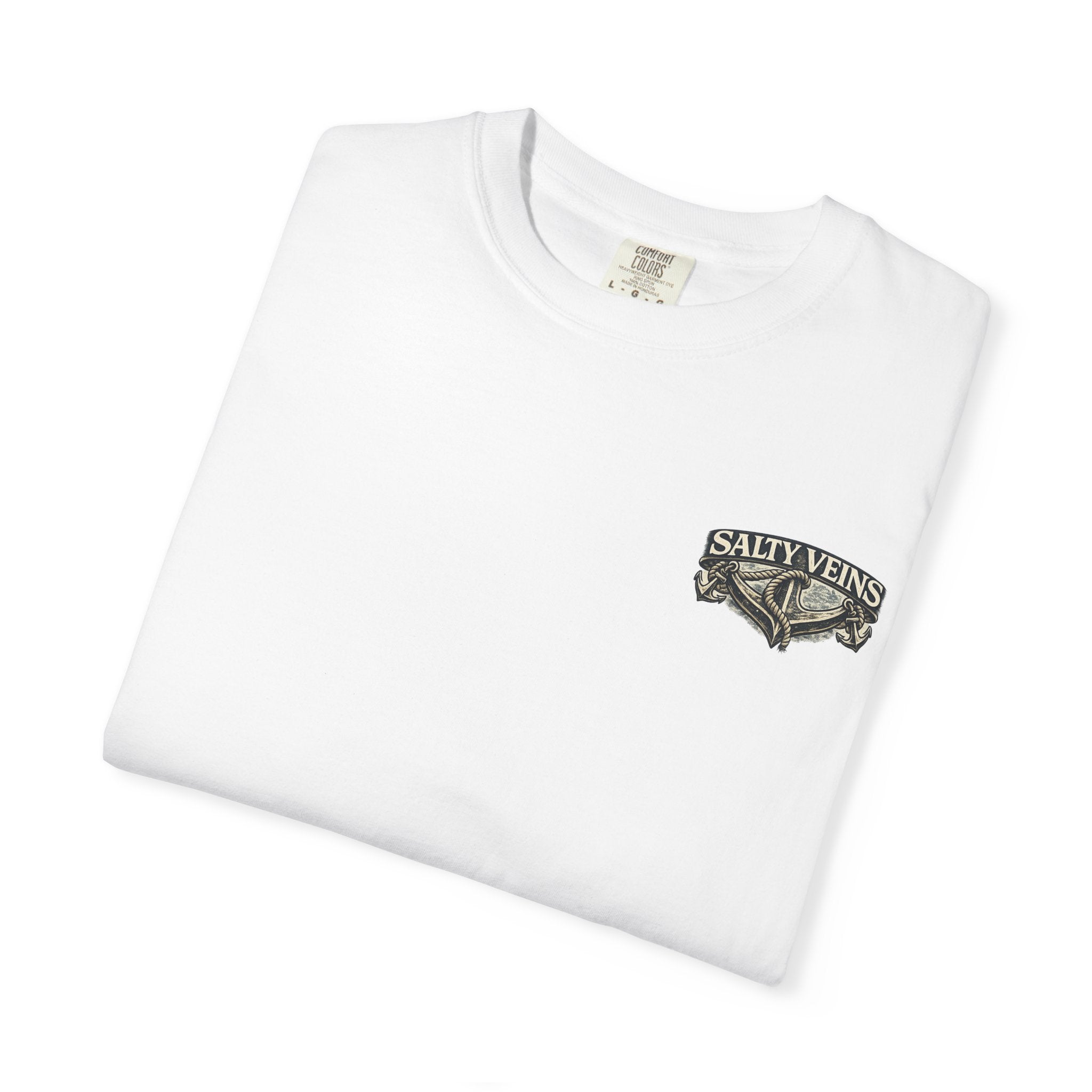 T-shirt graphique Salty Veins Anchor (Lost 'Til The End) — T-shirt col rond vintage nautique