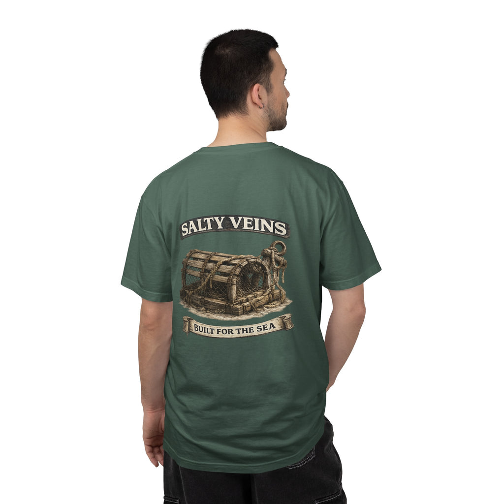 T-shirt Salty Veins Wooden Trap – T-shirt à motif de coffre de mer