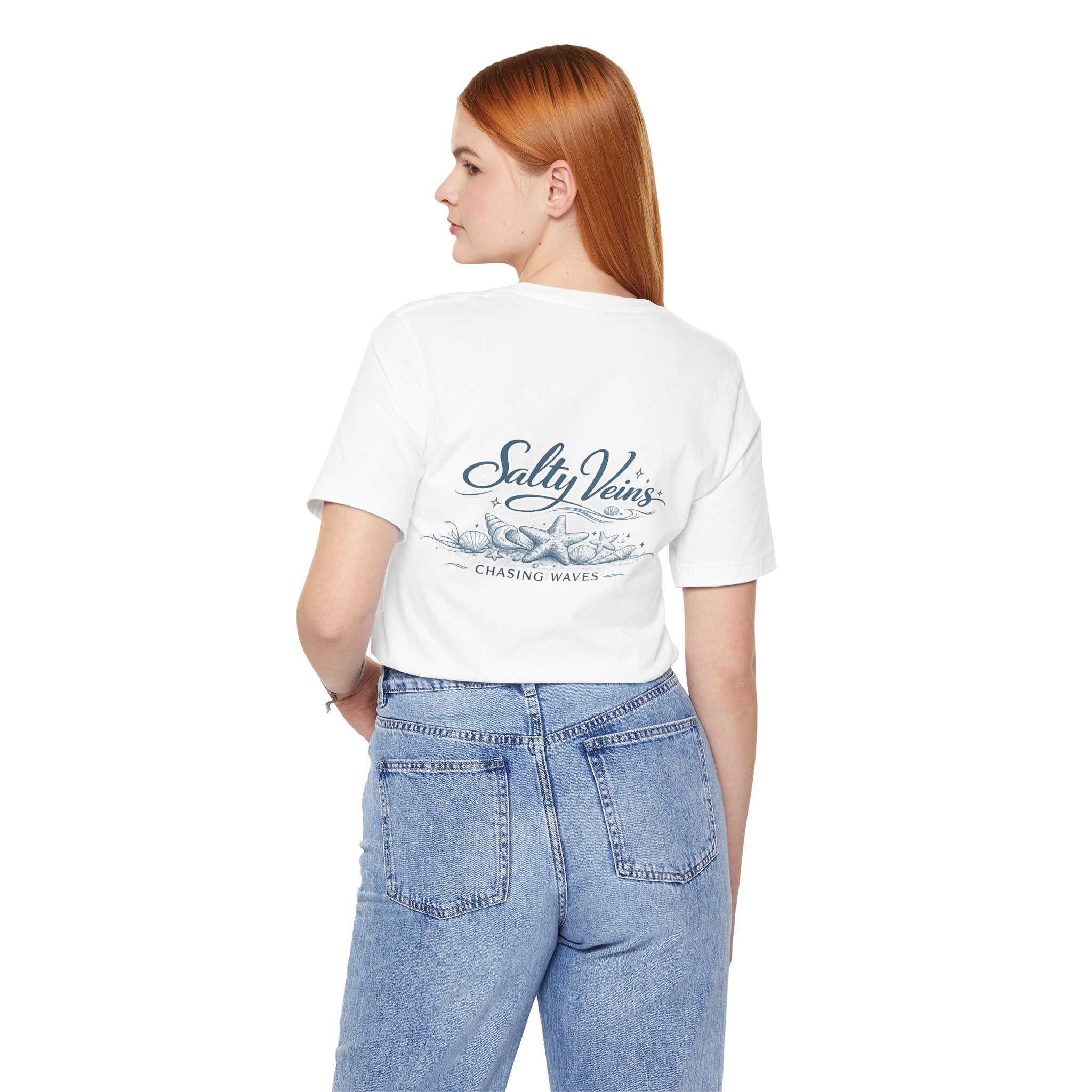 Salty Veins Beach Tee — Surf Graphic Short Sleeve Tee