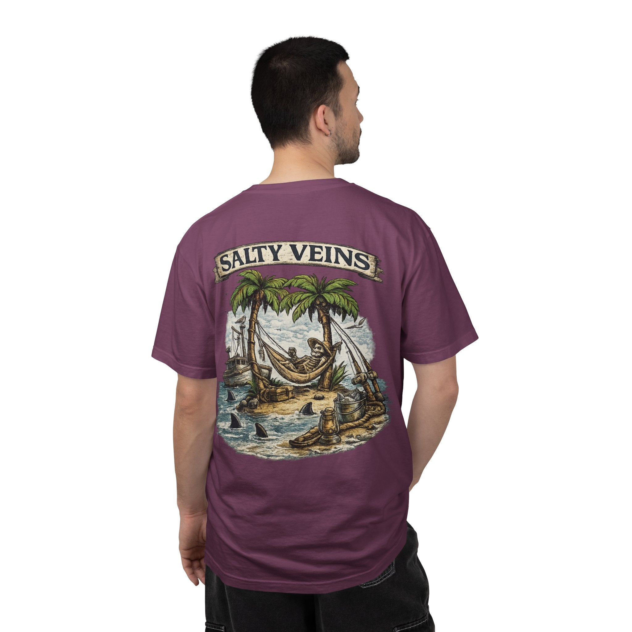 Salty Veins Beach Scene Tee