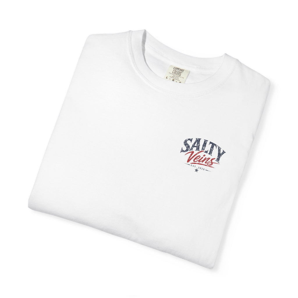 Salty Veins Patriotic Fishing Tee