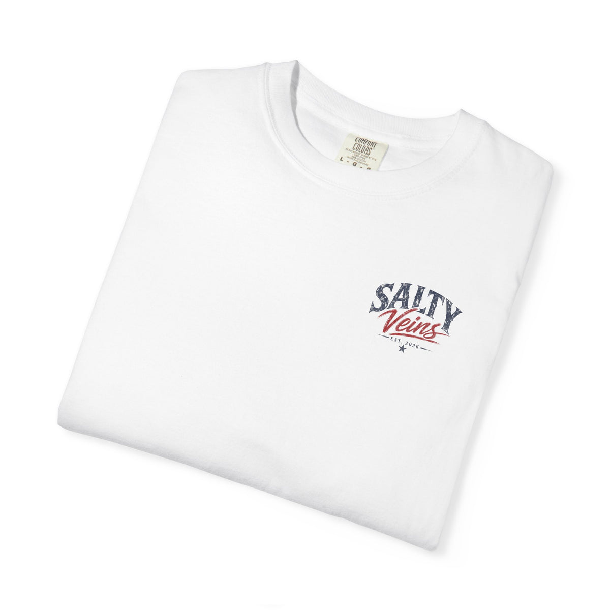 Salty Veins Patriotic Fishing Tee