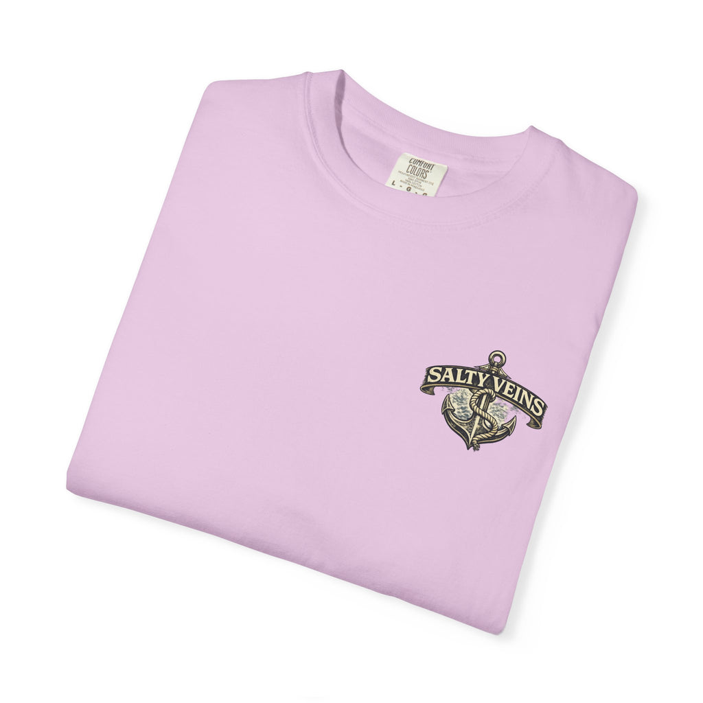 T-shirt Salty Veins Anchor — T-shirt graphique nautique « Legends Never Die »