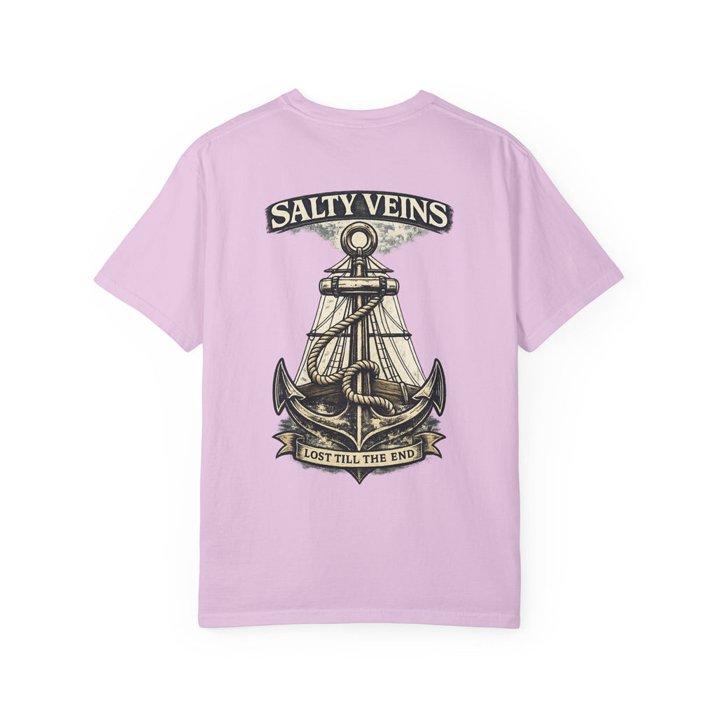 T-shirt graphique Salty Veins Anchor (Lost 'Til The End) — T-shirt col rond vintage nautique