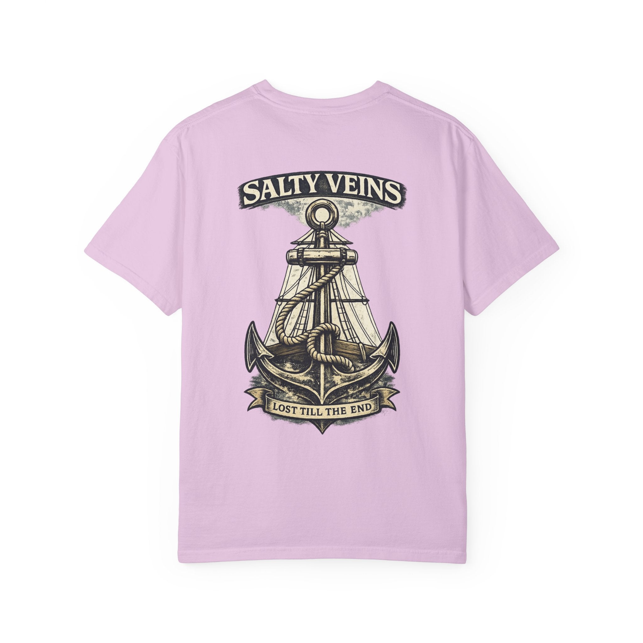 T-shirt graphique Salty Veins Anchor (Lost 'Til The End) — T-shirt col rond vintage nautique