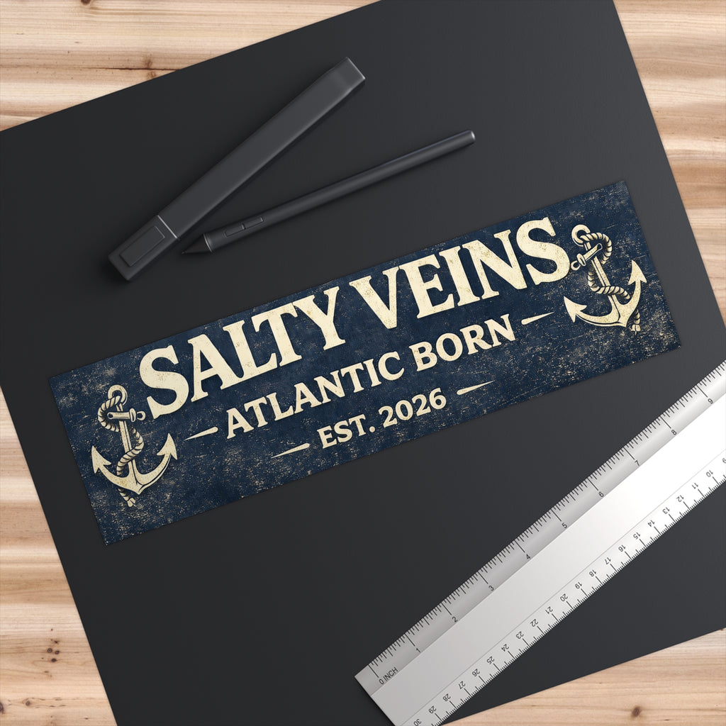 Autocollant Salty Veins — Né en Atlantique