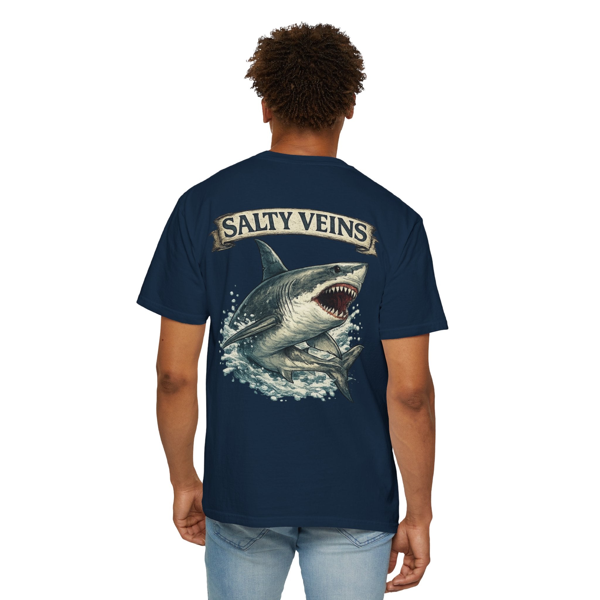 Salty Veins Great White Shark Tee