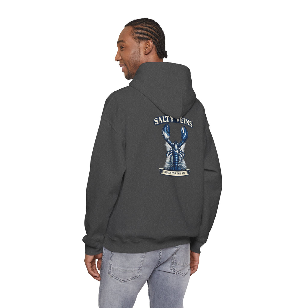 Salty Veins Lobster Crest Hoodie — Salty Veins Nautical Pullover