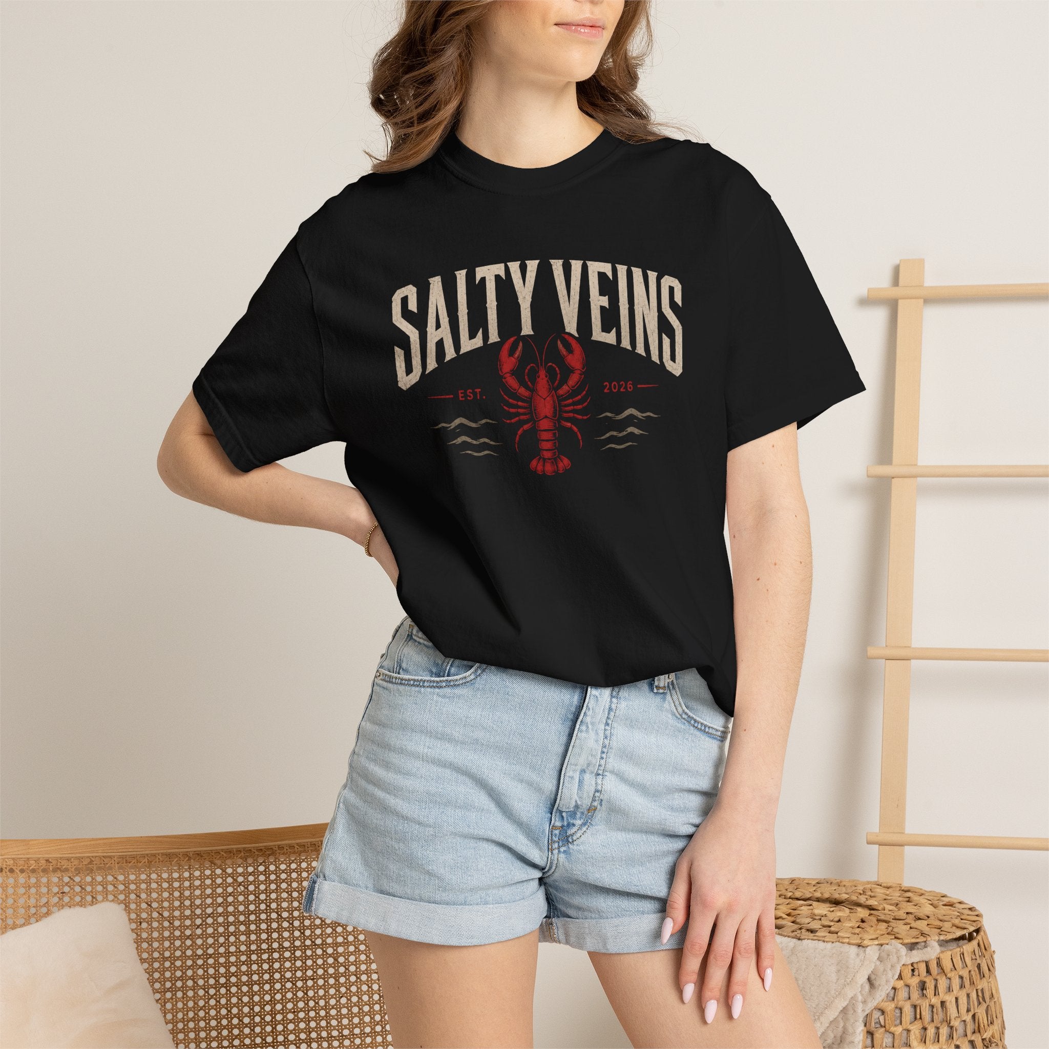 Salty Veins Lobster Tee