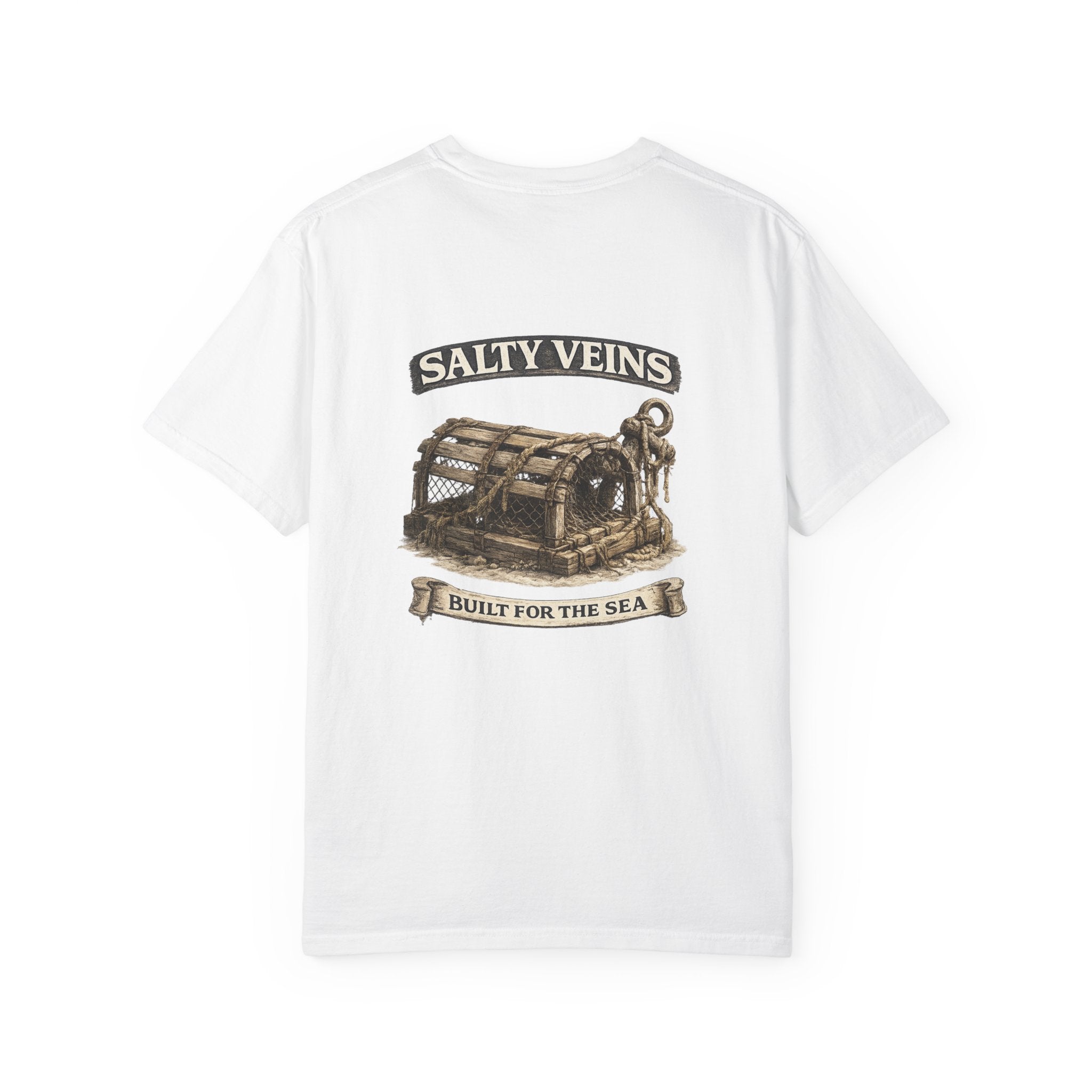 T-shirt Salty Veins Wooden Trap – T-shirt à motif de coffre de mer