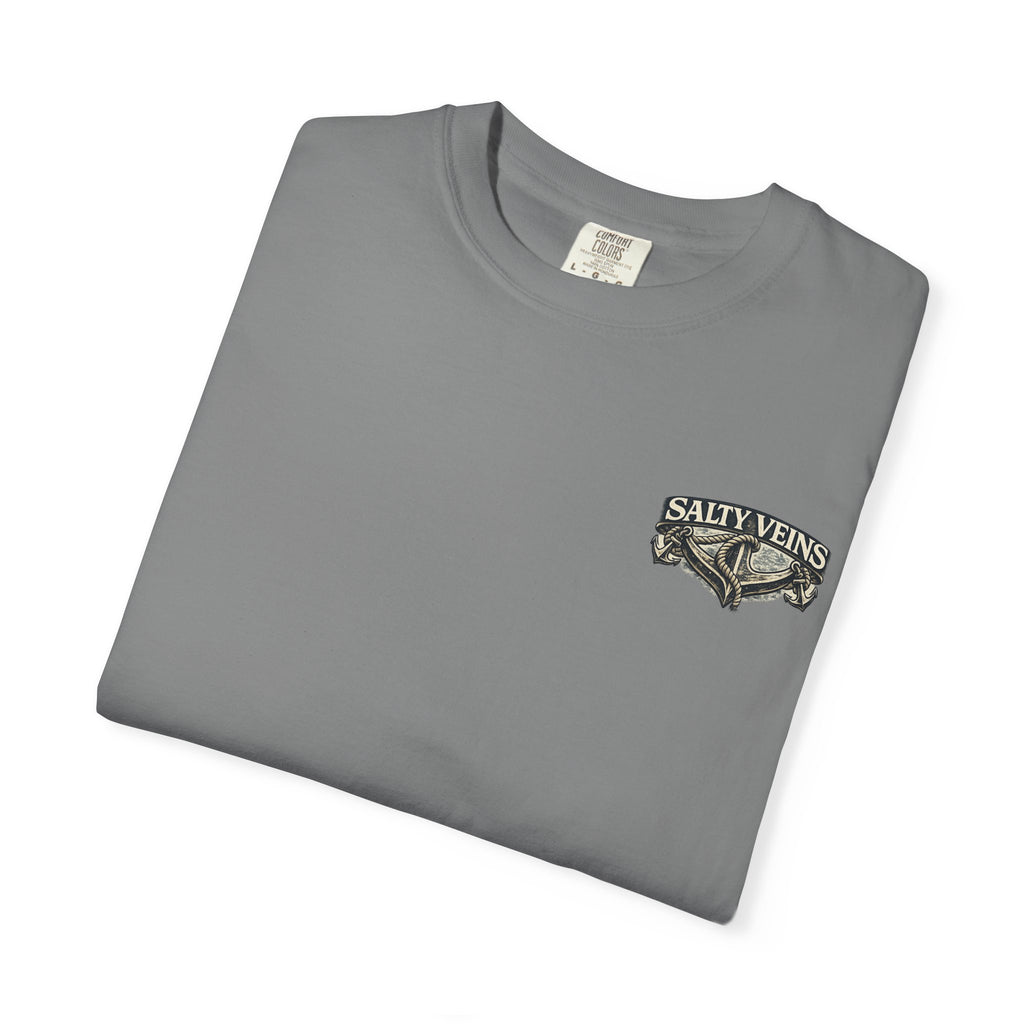 T-shirt graphique Salty Veins Anchor (Lost 'Til The End) — T-shirt col rond vintage nautique