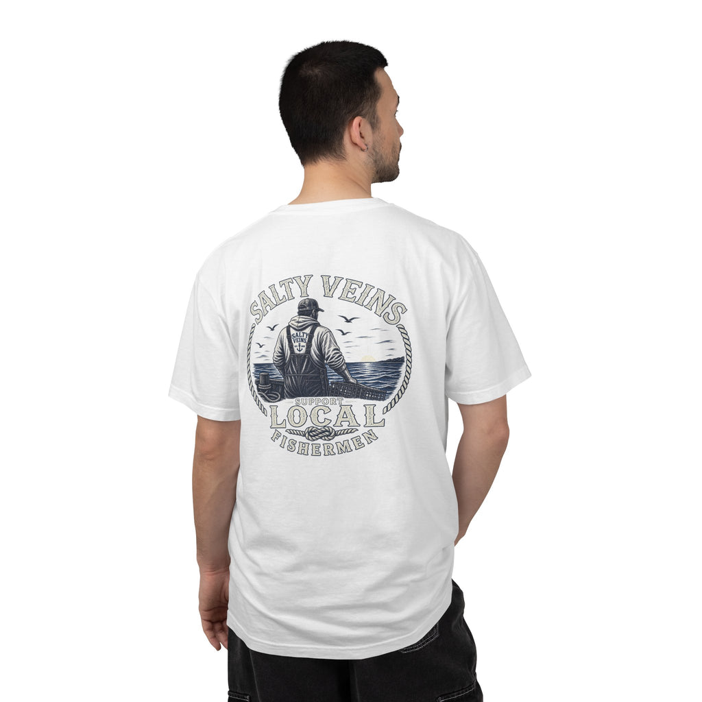 Salty Veins Support Local Fisherman Tee