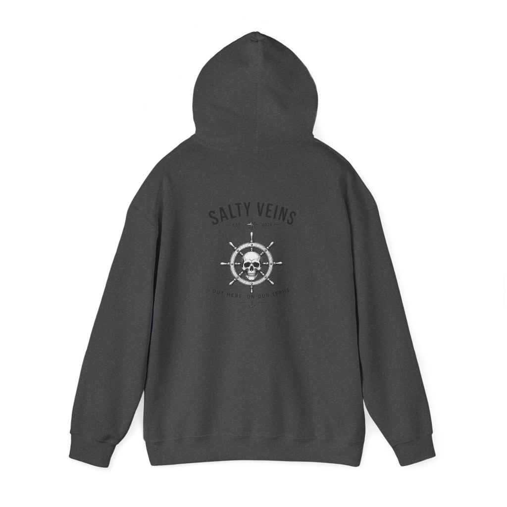 Salty Veins Nautical Skull Hoodie