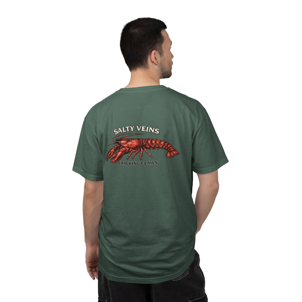 T-shirt Homard Salty Veins — T-shirt graphique « Cracking Claws »