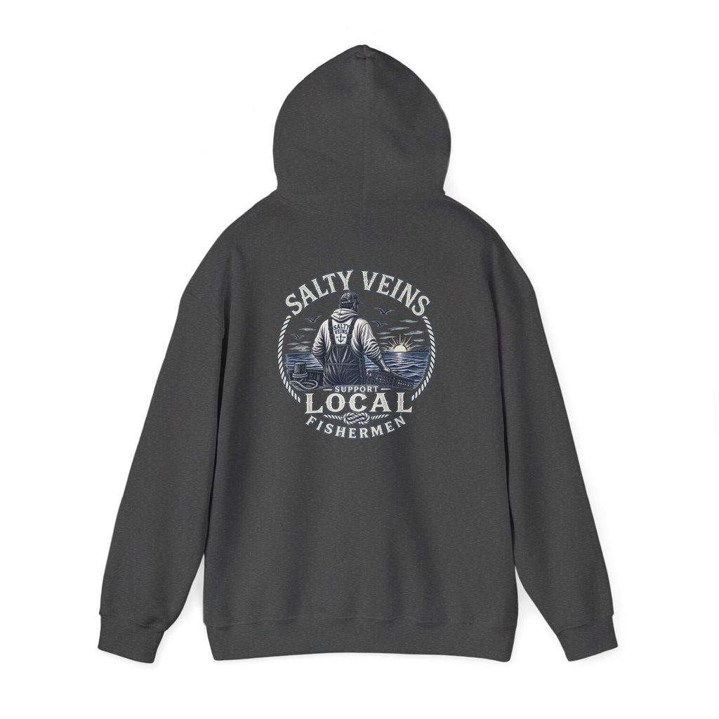 Salty Veins Support Local Fishermen Hoodie