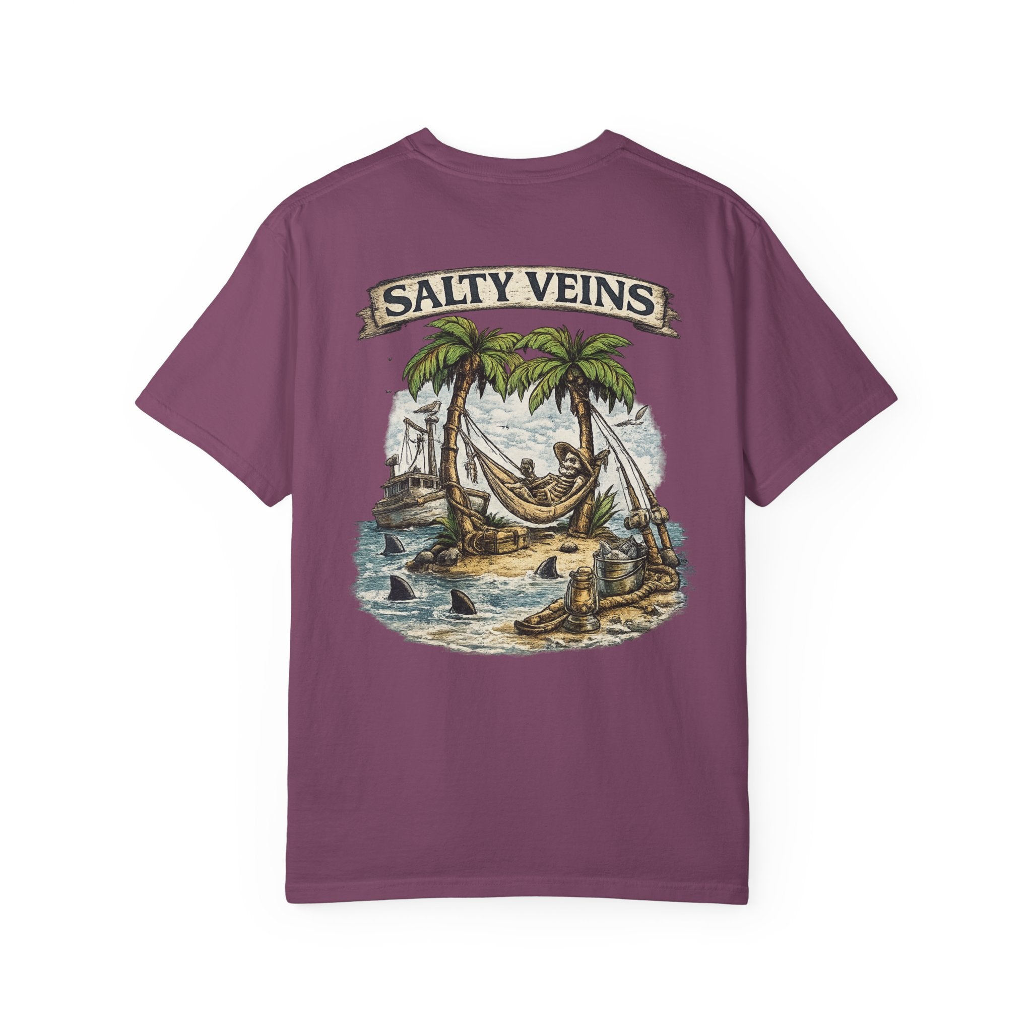 Salty Veins Beach Scene Tee