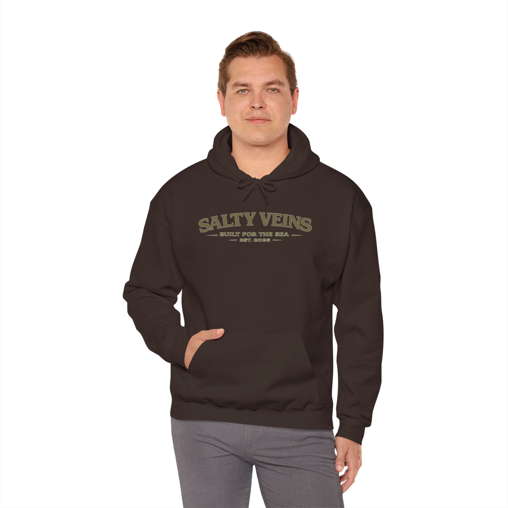 Sweat à capuche Salty Veins – Conçu pour la mer – Pull ras-du-cou Coastal