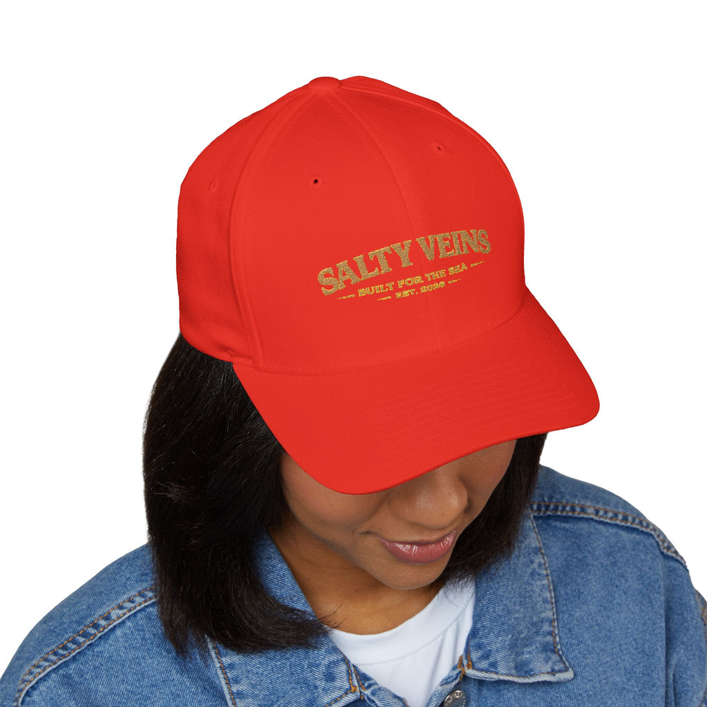 Casquette brodée Salty Veins — Chapeau fermé Beach Life