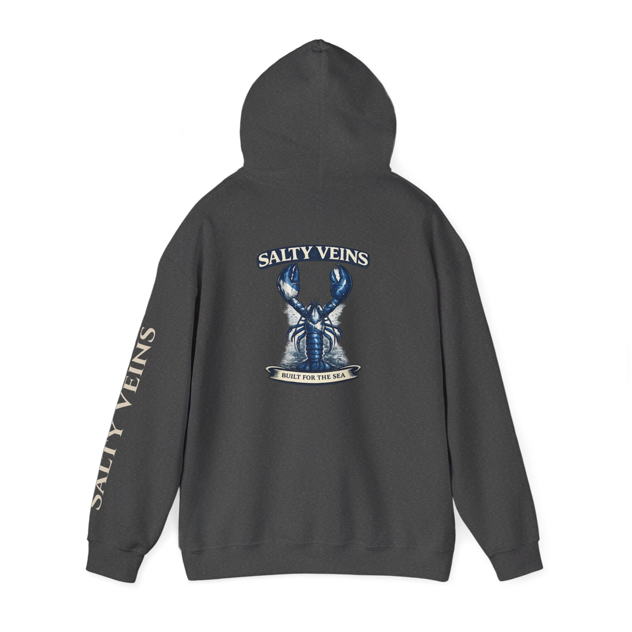 Salty Veins Lobster Crest Hoodie — Salty Veins Nautical Pullover