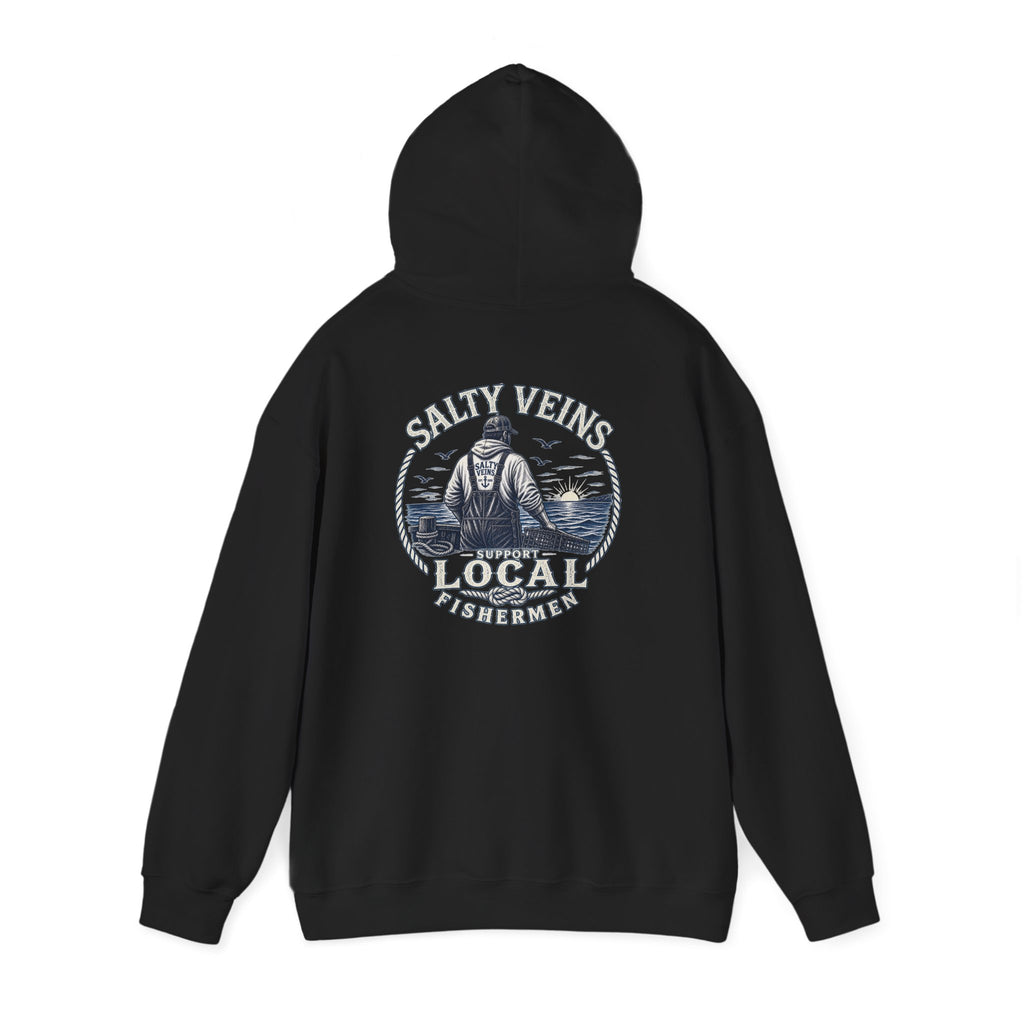 Salty Veins Support Local Fishermen Hoodie