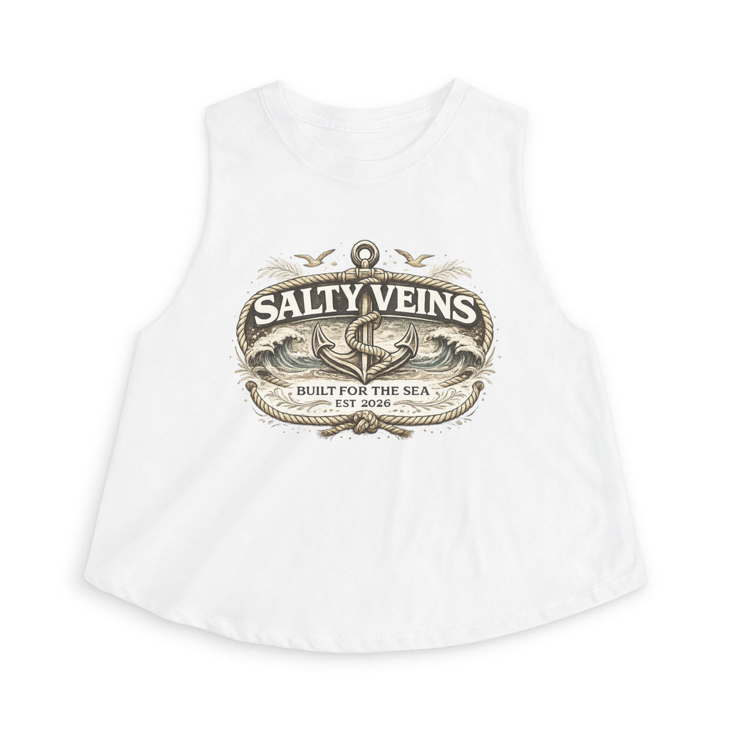 Salty Veins Crop Top — Nautical Women's Sea-Inspired Tank