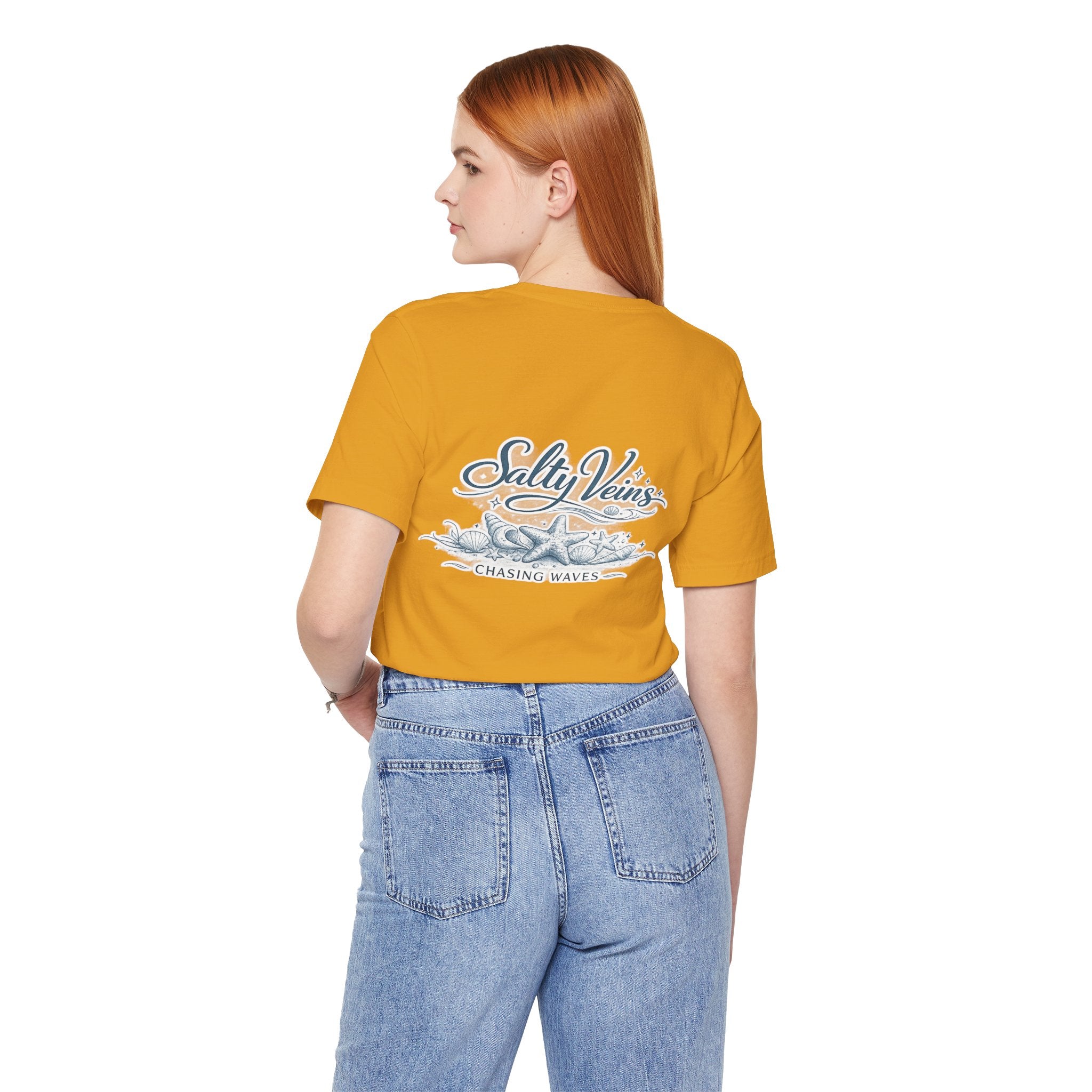 Salty Veins Beach Tee — Surf Graphic Short Sleeve Tee
