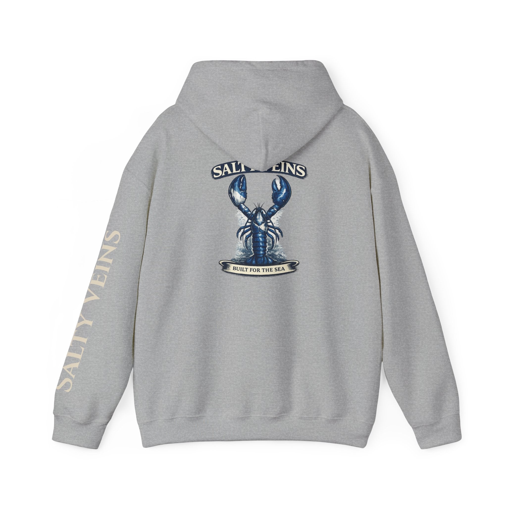 Salty Veins Lobster Crest Hoodie — Salty Veins Nautical Pullover