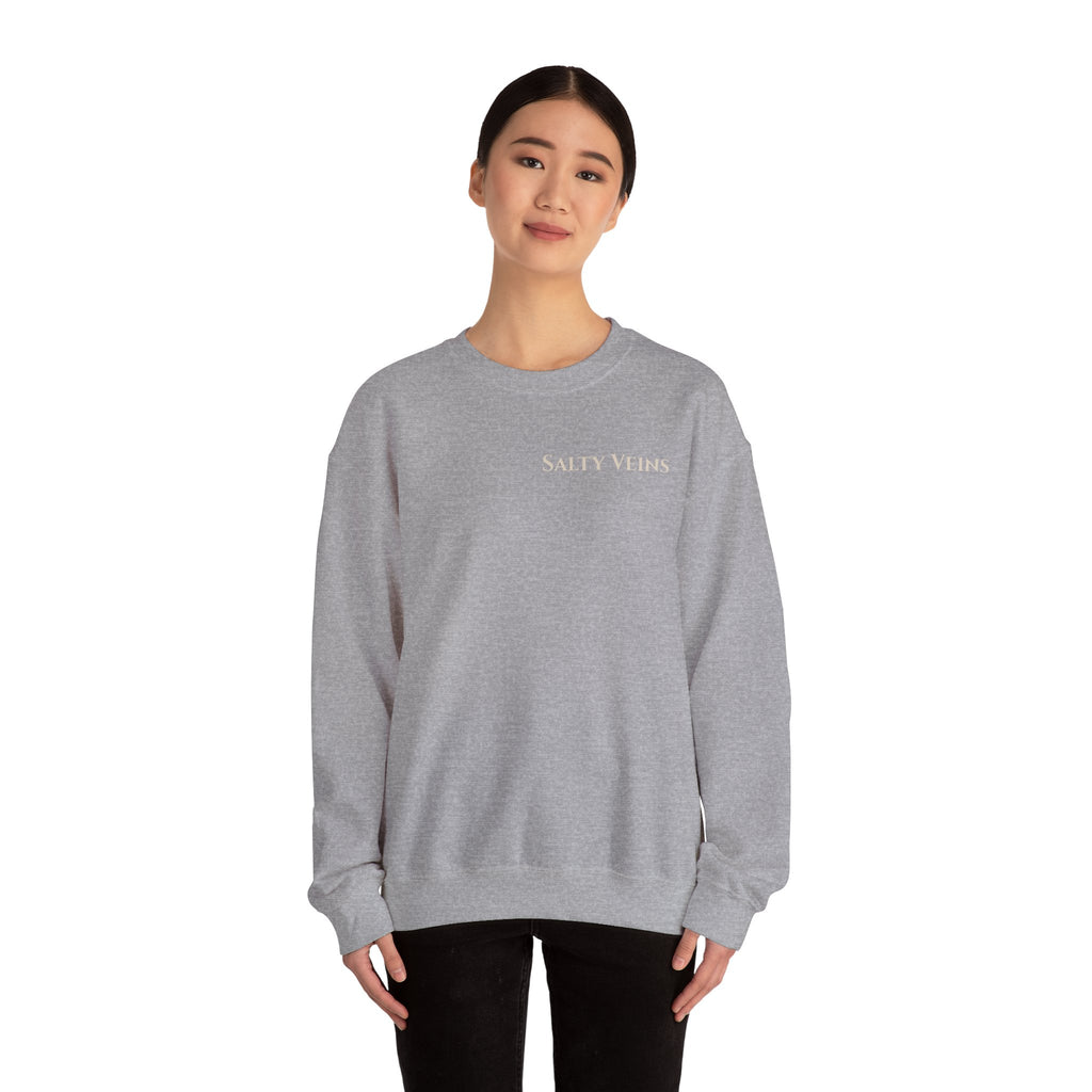 Salty Veins Nautical Skull Crewneck Sweatshirt — 'Built for the Sea'
