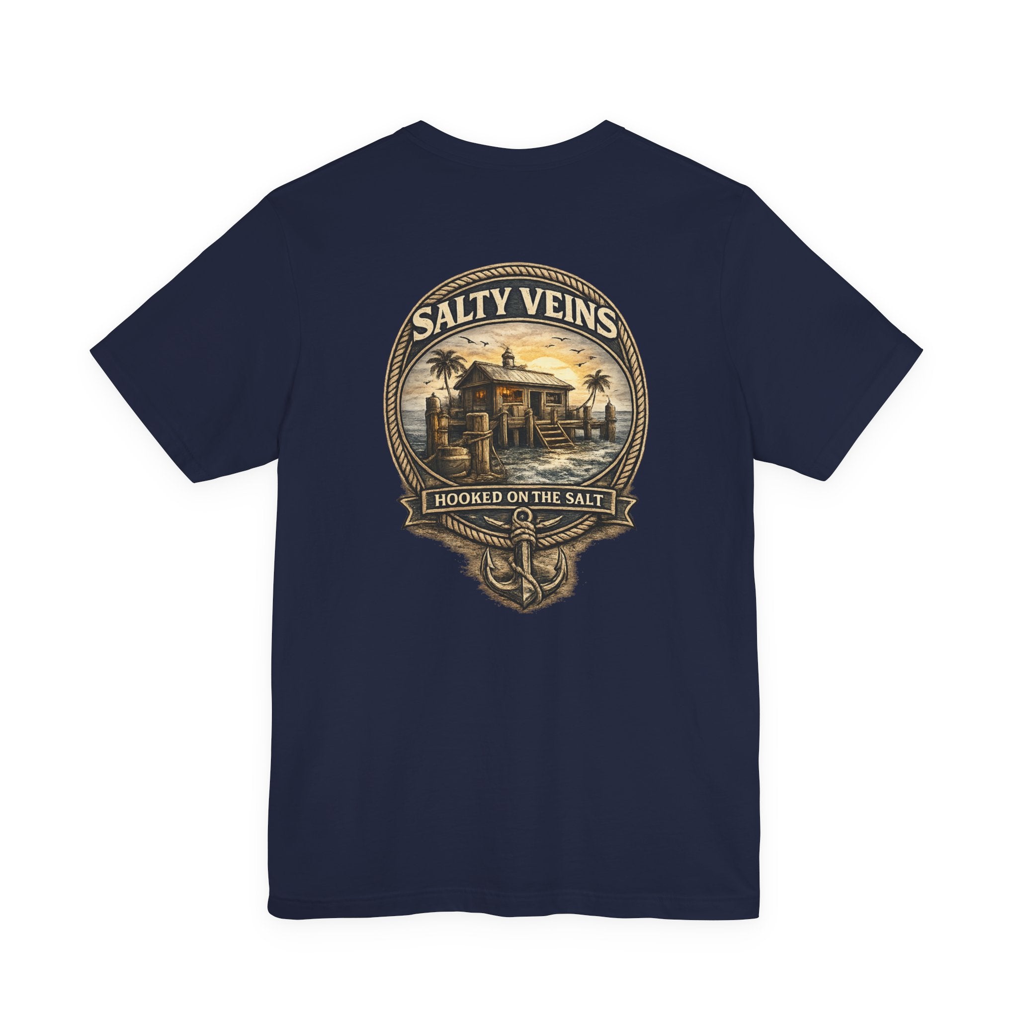 Salty Veins Hooked on the Salt Beach House Tee
