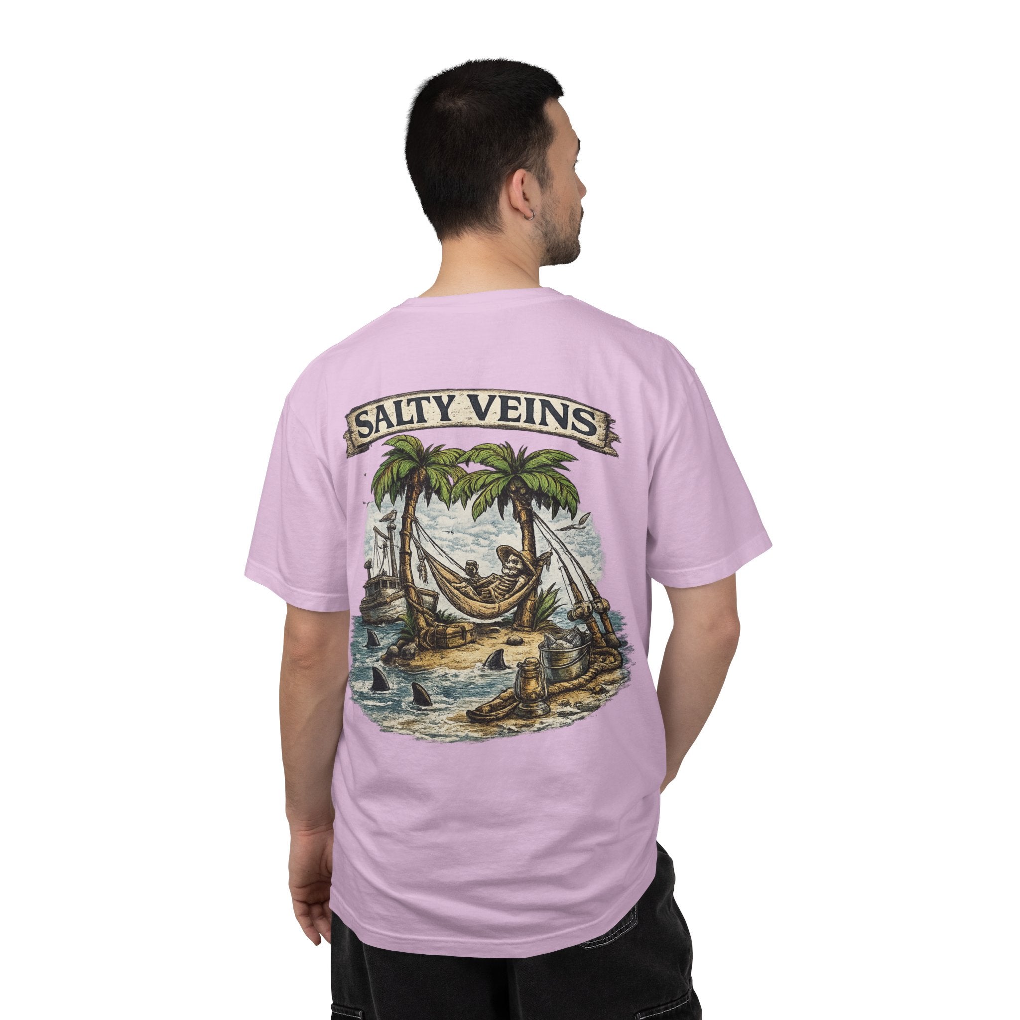 Salty Veins Beach Scene Tee