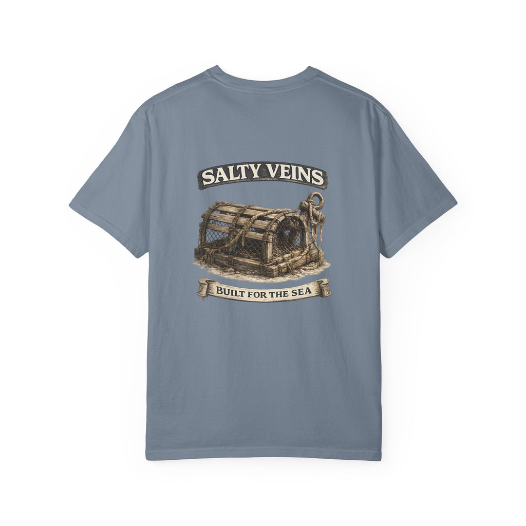 T-shirt Salty Veins Wooden Trap – T-shirt à motif de coffre de mer