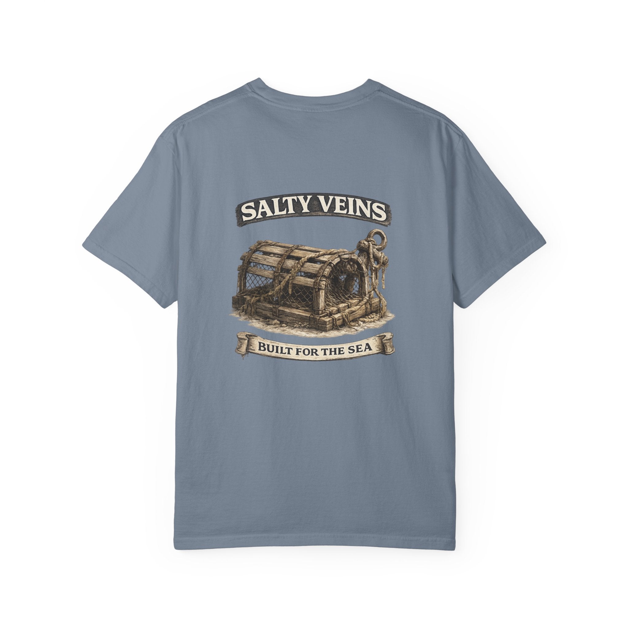 T-shirt Salty Veins Wooden Trap – T-shirt à motif de coffre de mer