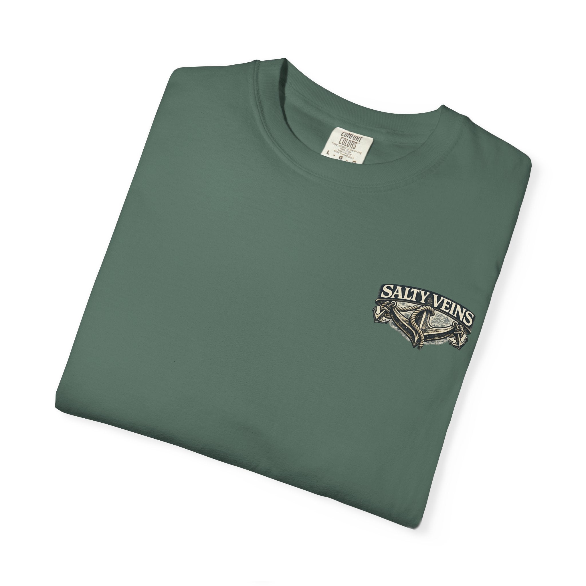 T-shirt graphique Salty Veins Anchor (Lost 'Til The End) — T-shirt col rond vintage nautique