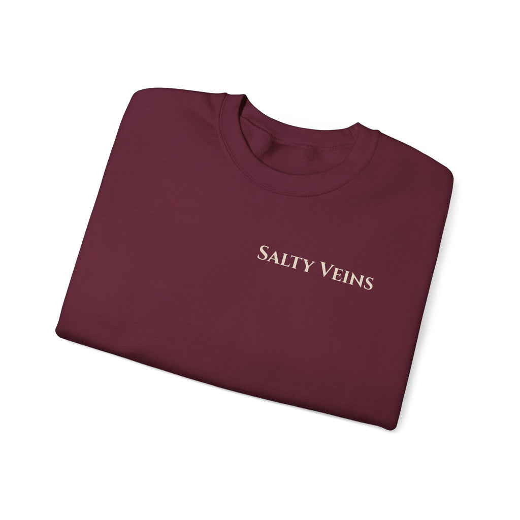 Salty Veins Nautical Skull Crewneck Sweatshirt — 'Built for the Sea'