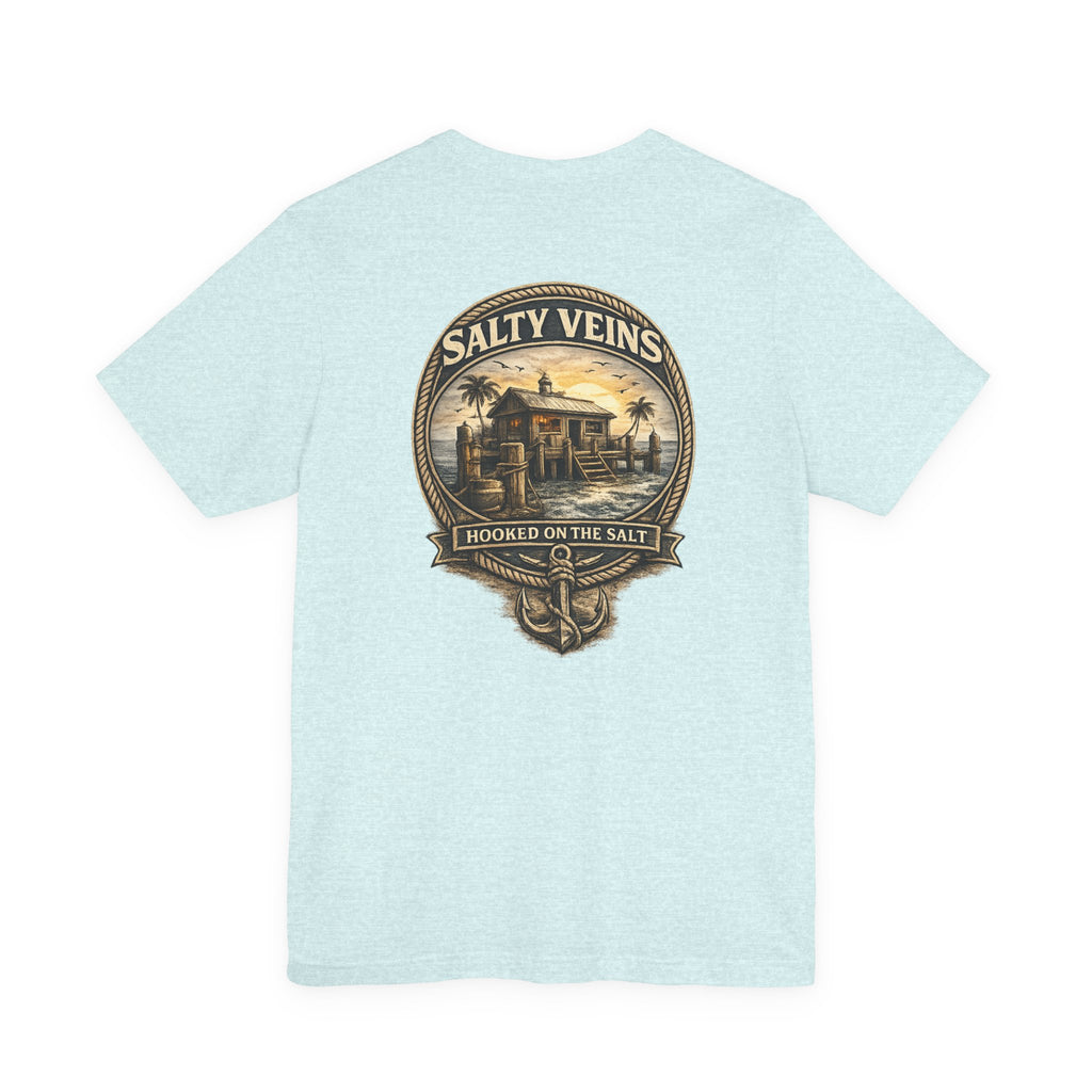 Salty Veins Hooked on the Salt Beach House Tee
