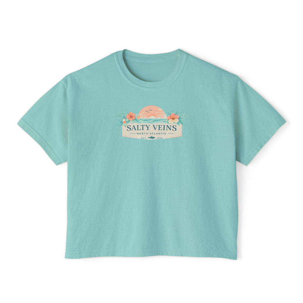 T-shirt ample femme Salty Veins – Coucher de soleil sur la plage