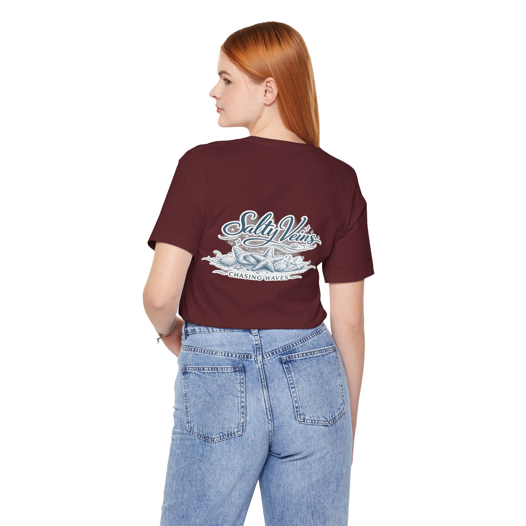 Salty Veins Beach Tee — Surf Graphic Short Sleeve Tee