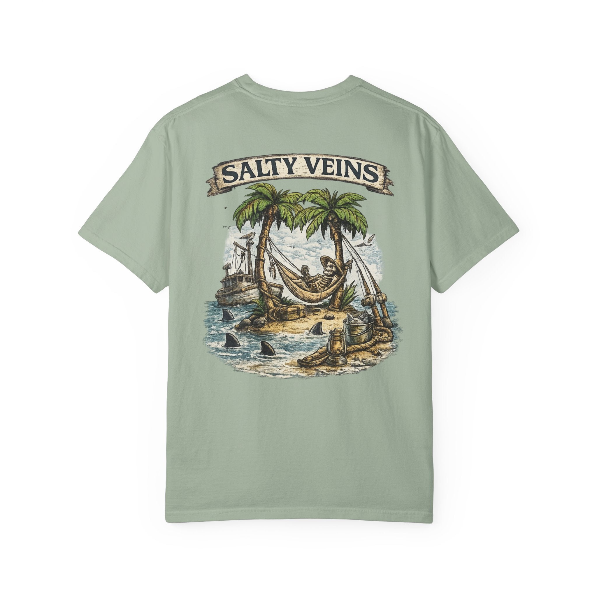 Salty Veins Beach Scene Tee