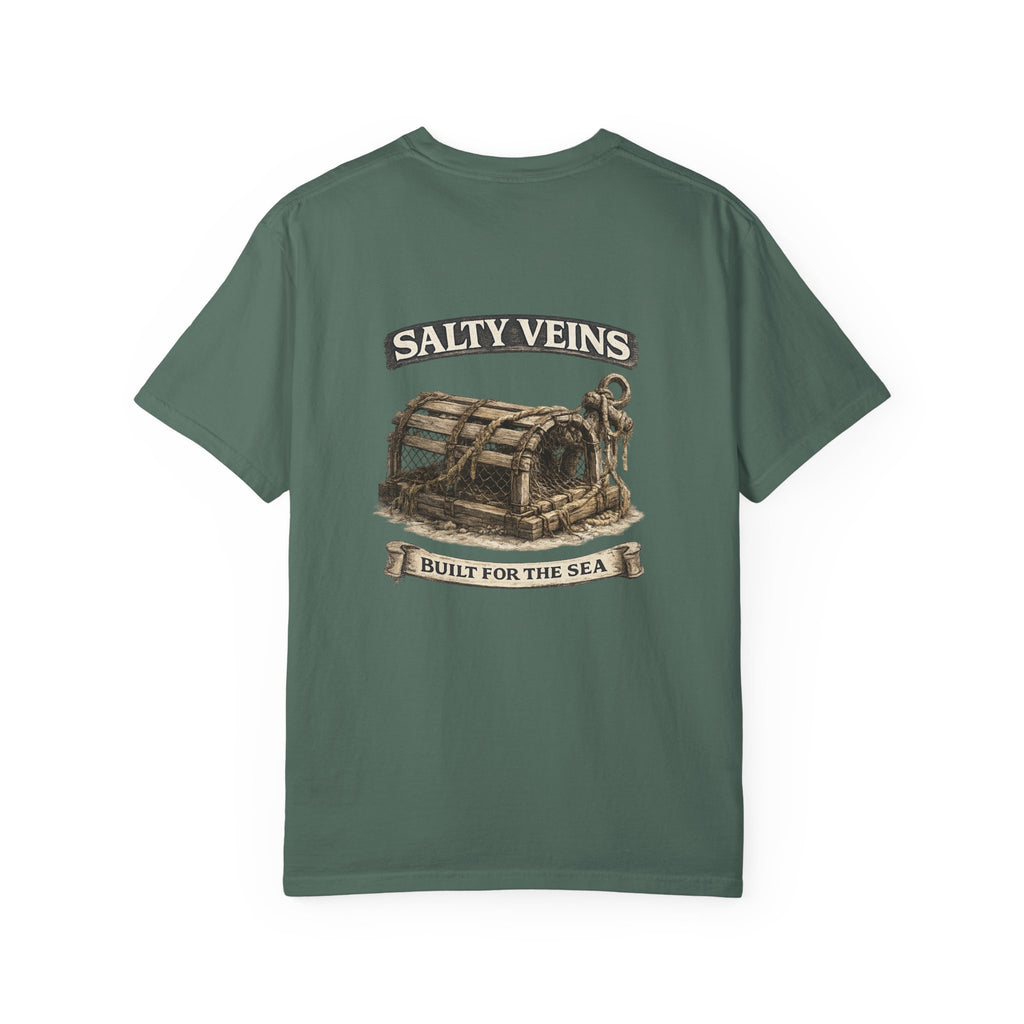 T-shirt Salty Veins Wooden Trap – T-shirt à motif de coffre de mer