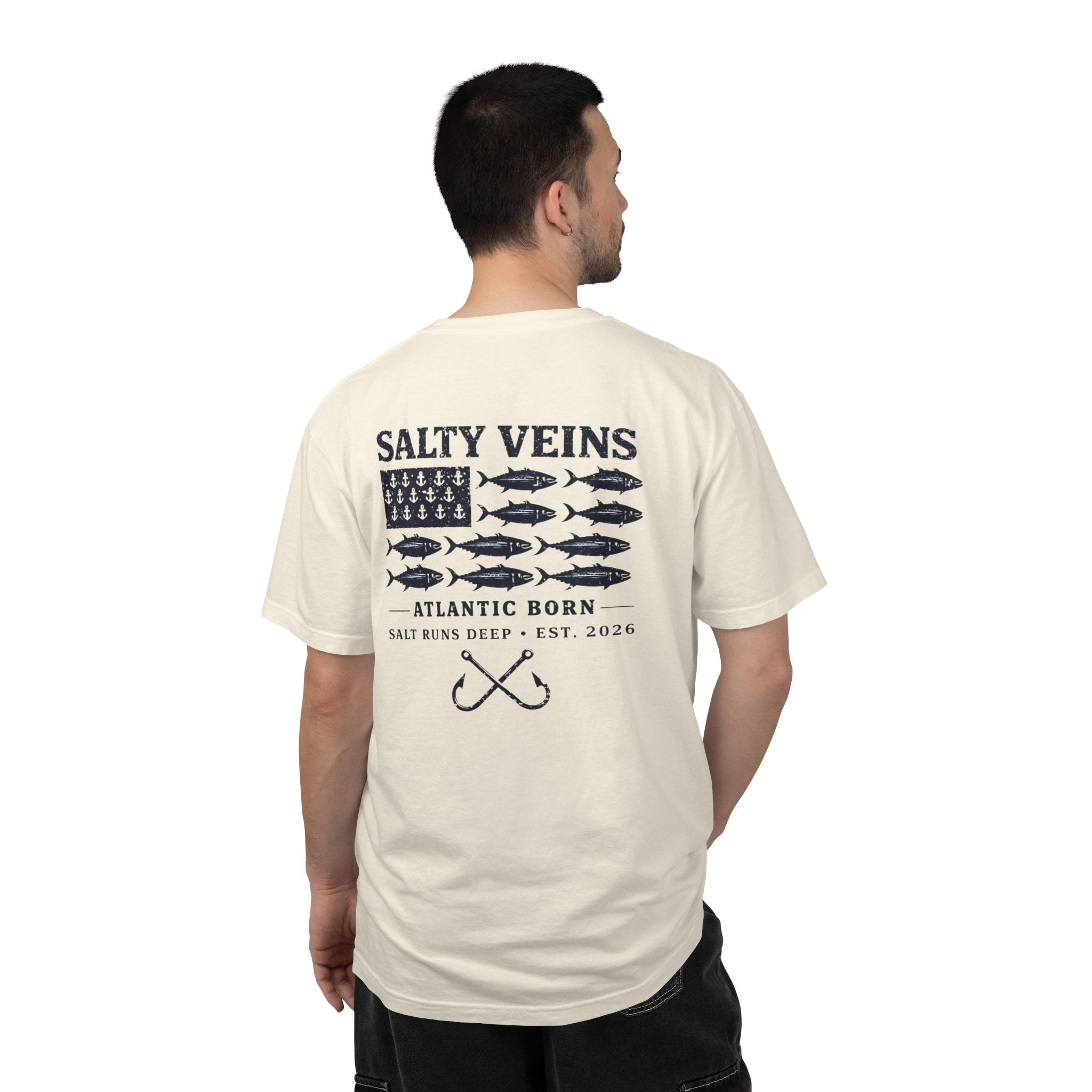 T-shirt de pêche Salty Veins Atlantic Born