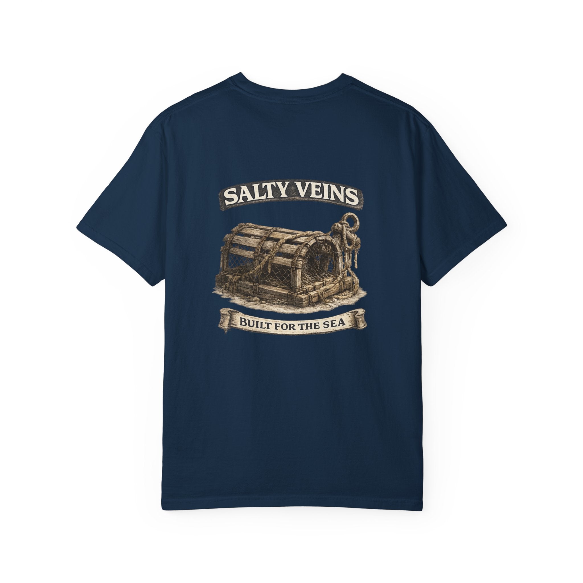 T-shirt Salty Veins Wooden Trap – T-shirt à motif de coffre de mer