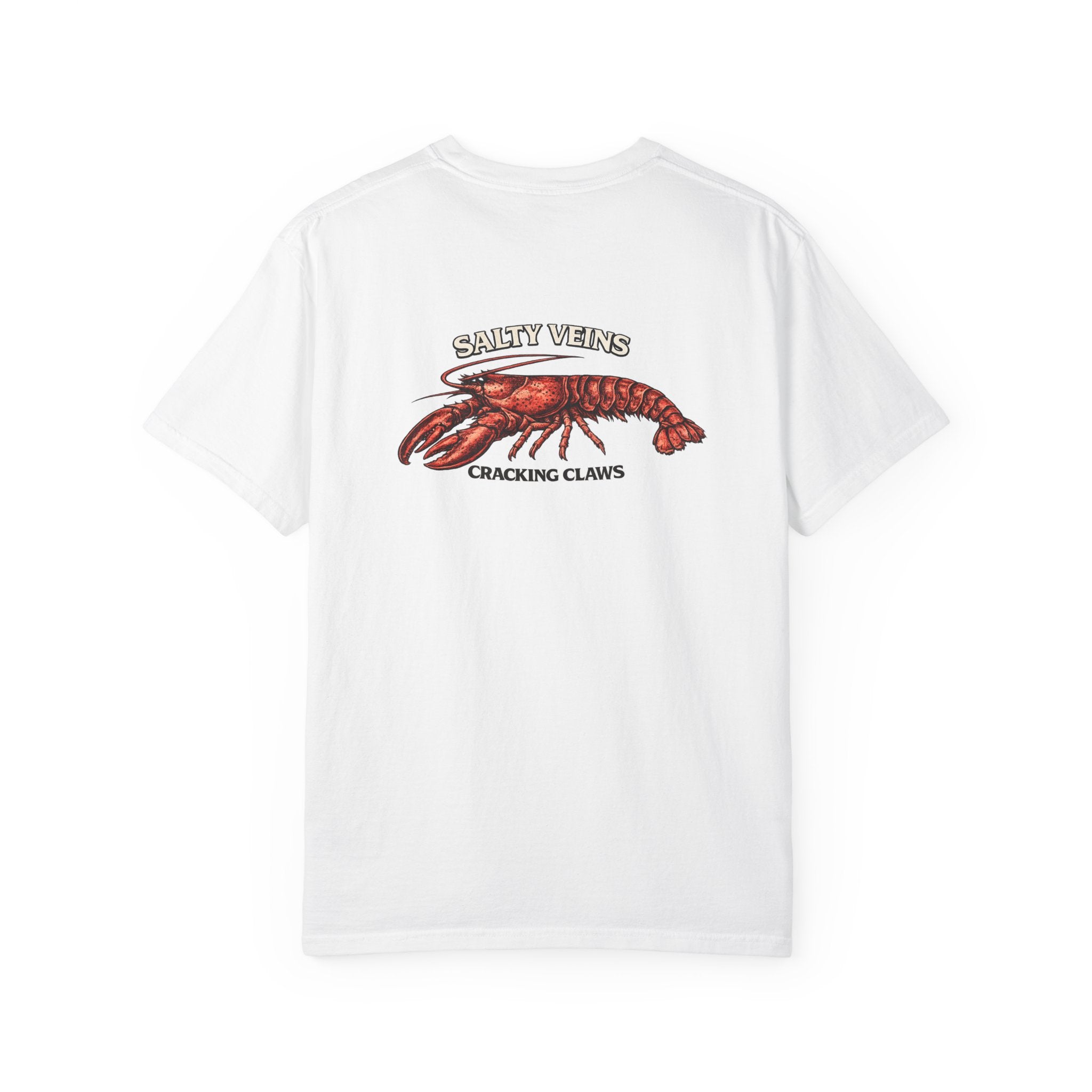 Salty Veins Lobster Tee — 'Cracking Claws' Graphic T-Shirt
