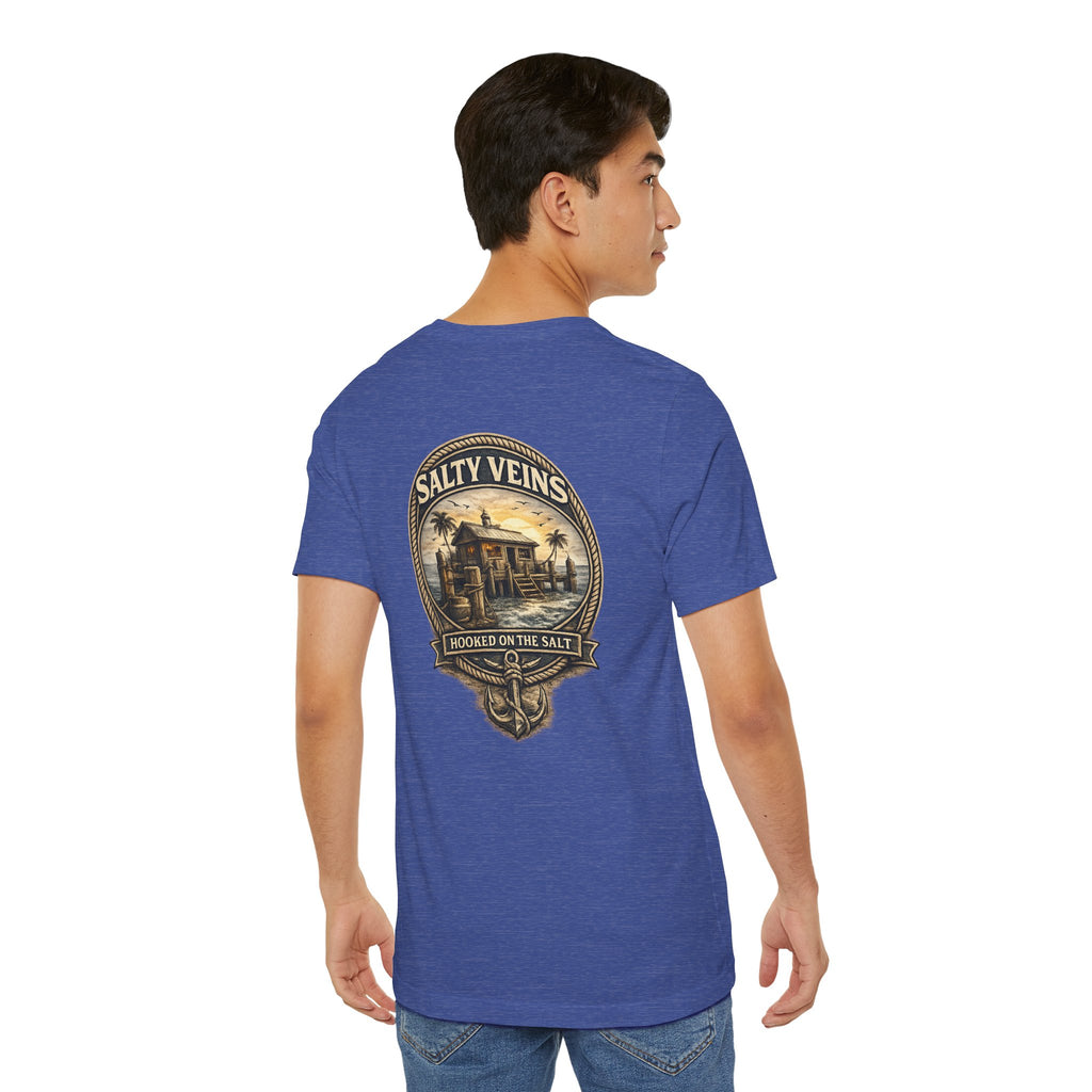 Salty Veins Hooked on the Salt Beach House Tee
