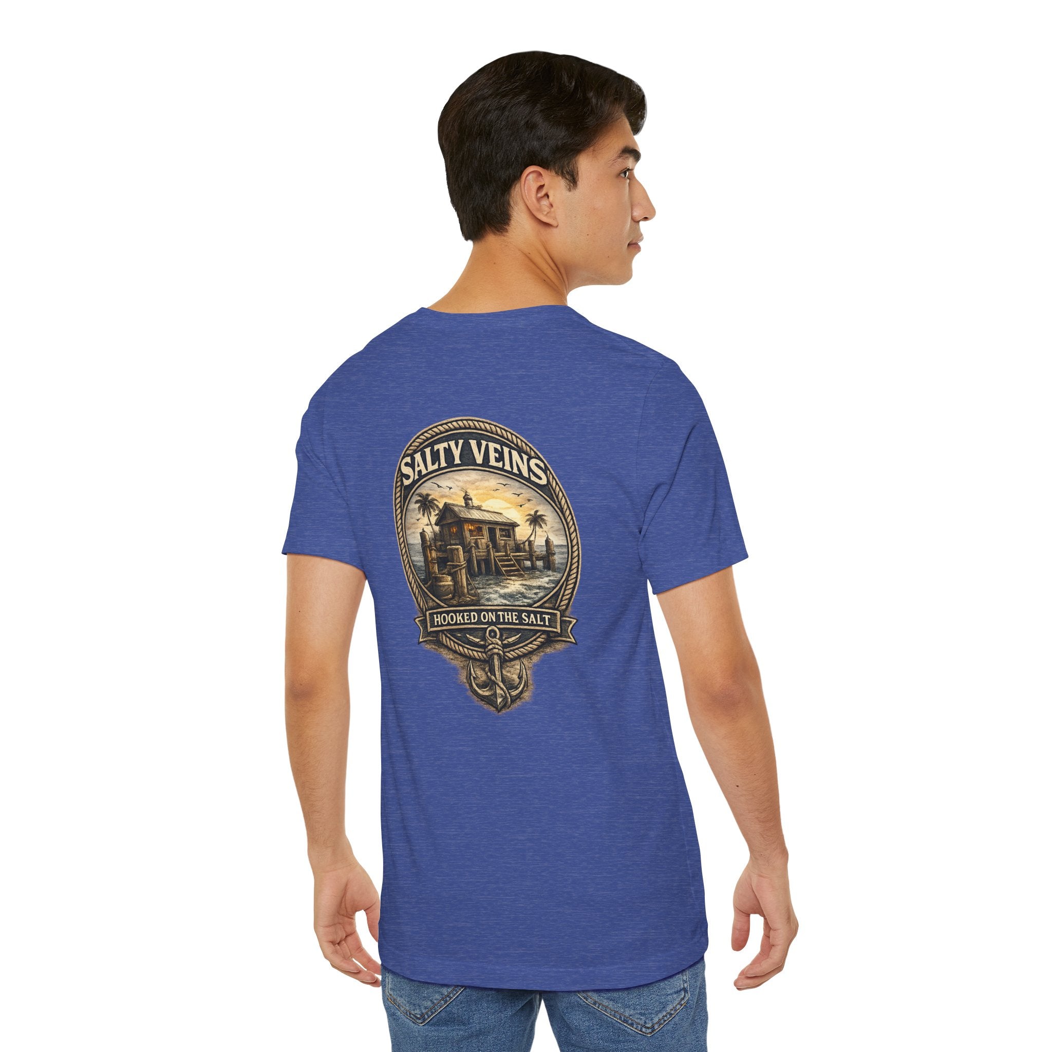 Salty Veins Hooked on the Salt Beach House Tee