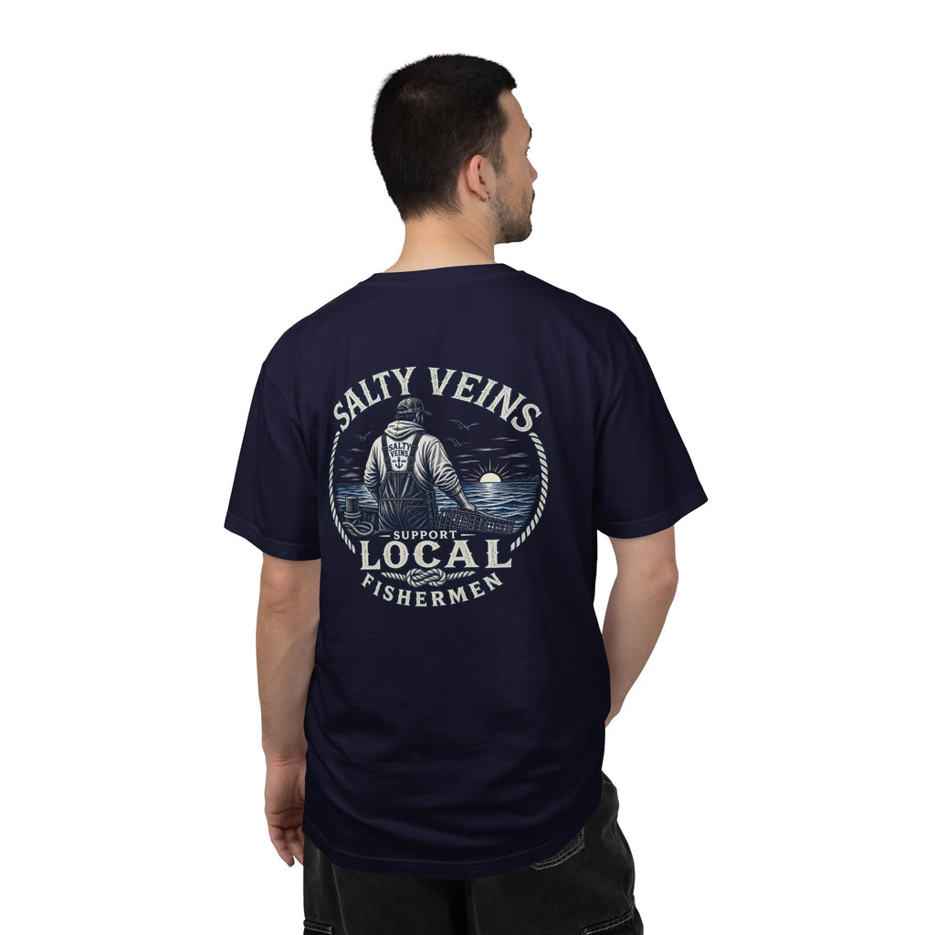 Salty Veins Support Local Fisherman Tee