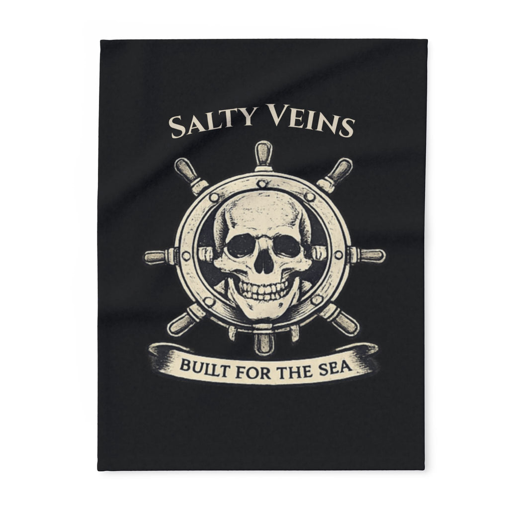 Salty Veins Arctic Fleece Blanket — Nautical Skull Fleece Blanket