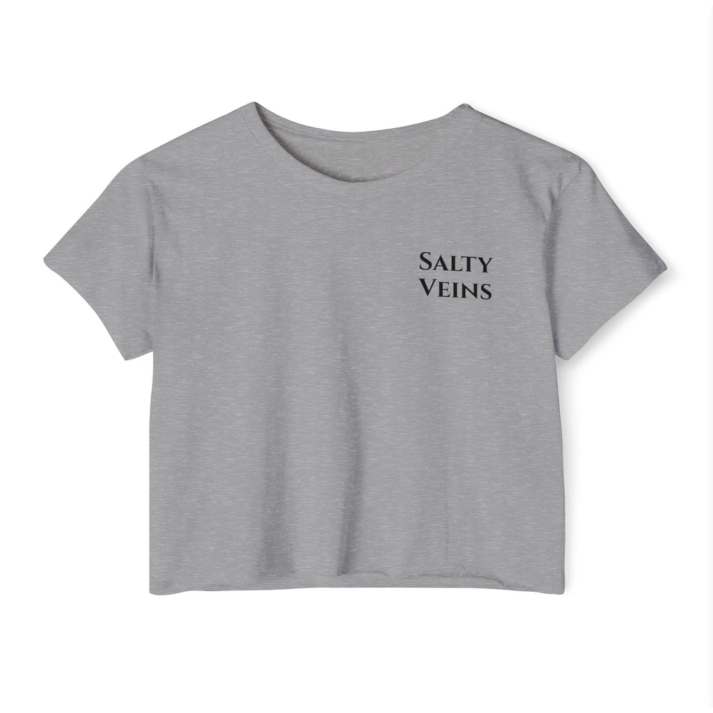 Salty Veins Crop Top — Nautical Lobster Tee