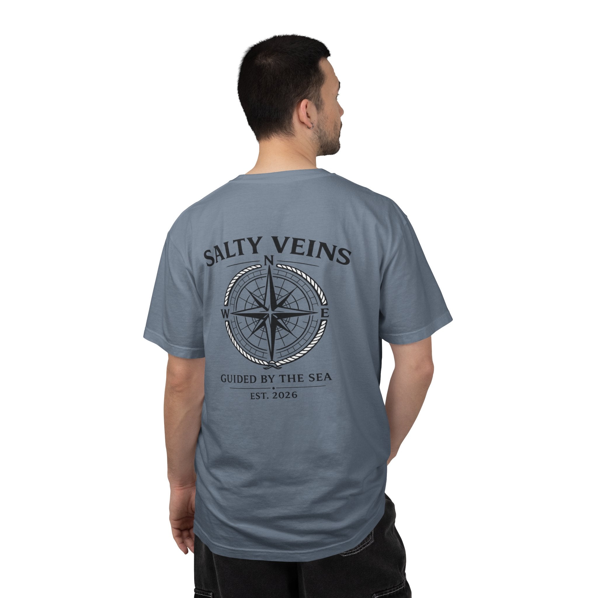 Salty Veins Guided by the Sea Compass Rose Tee
