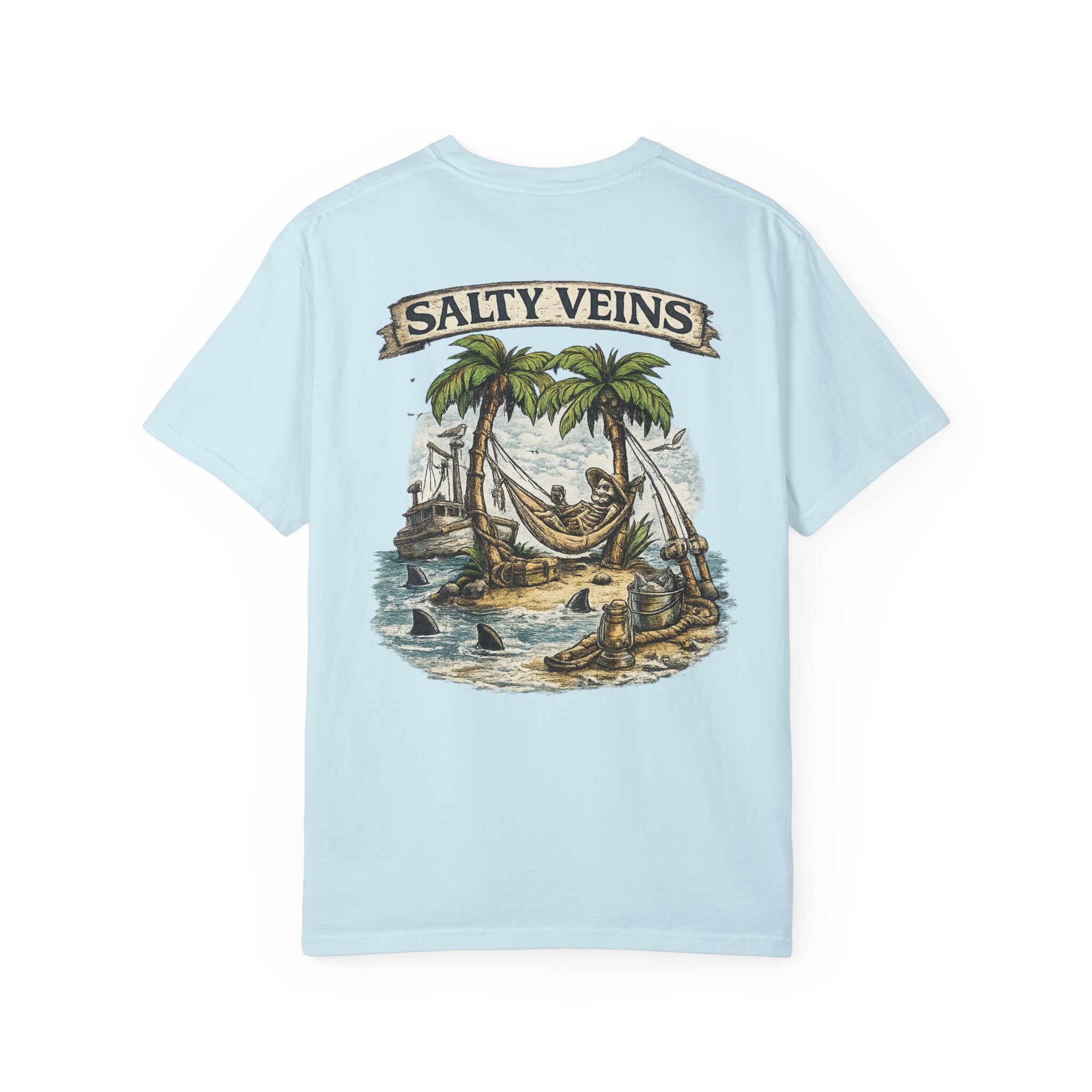 Salty Veins Beach Scene Tee